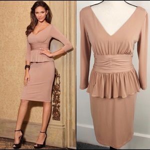 Beautiful Nude Boston Proper Peplum Dress 8